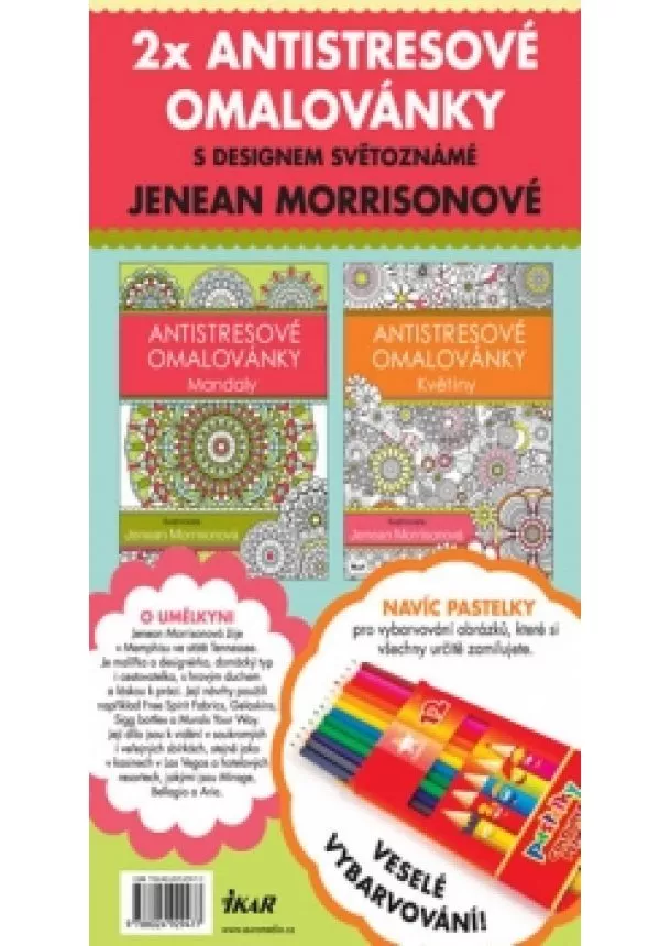 Jenean Morrisonová - Antistresové omalovánky s pastelkami-set