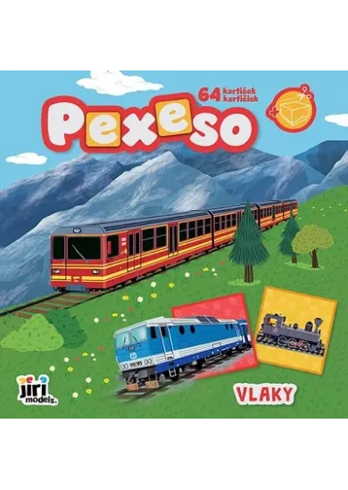 Pexeso v zošite Vlaky - 64 kartičiek