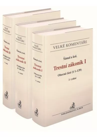 Trestní zákoník. Komentář - 3 svazky (3. vydání)