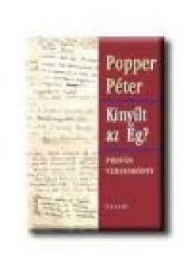 Popper Péter - KINYÍLT AZ ÉG? /PROFÁN VERSESKÖNYV /ÜNNEPI KÖNYVHÉT!!!