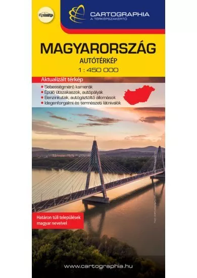 Magyarország extra autótérkép (1:450 000) - 2022. (új kiadás)