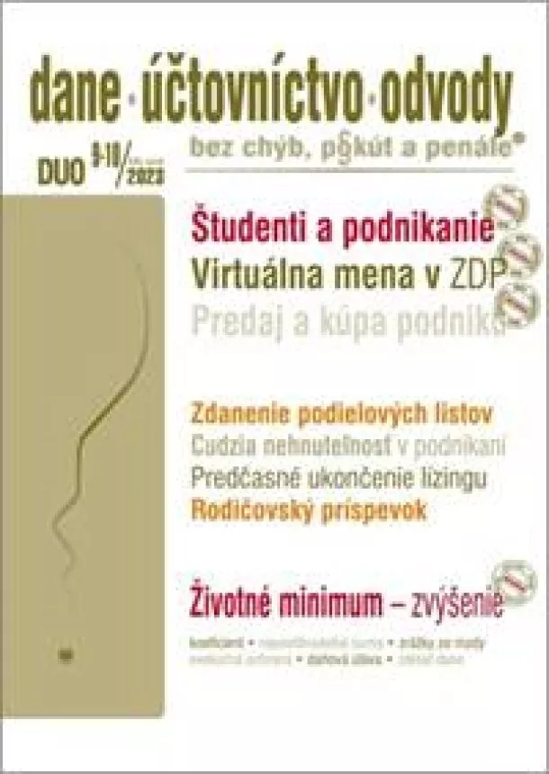 kol. - Dane, účtovníctvo, odvody bez chýb, pokút a penále č. 9-10 / 2023 - Študenti a podnikanie