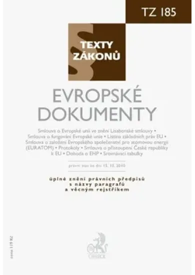 Evropské dokumenty - Právní stav ke dni 1.10.2008
