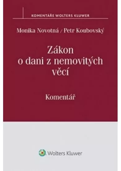 Zákon o dani z nemovitých věcí: Komentář