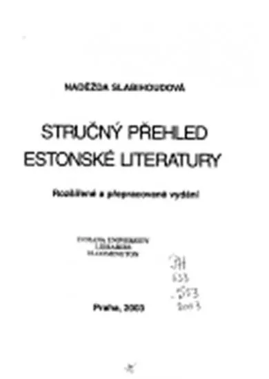 Stručný přehled Estonské literatury
