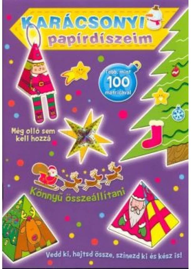 MATRICÁS FOGLALKOZTATÓ - KARÁCSONYI PAPÍRDÍSZEIM