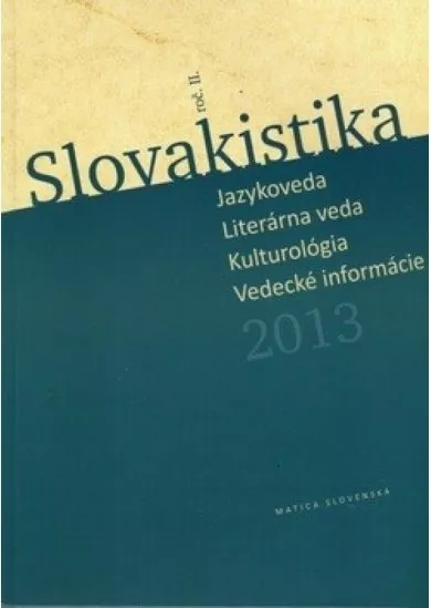 Slovakistika II/2013