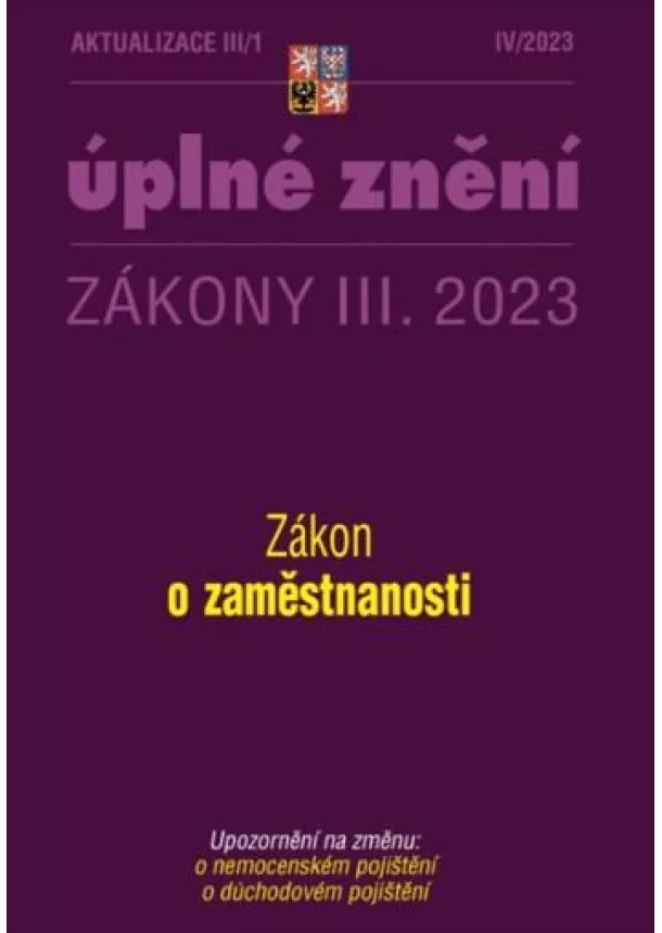 Aktualizace III/1 2023 Zákon o zaměstnanosti