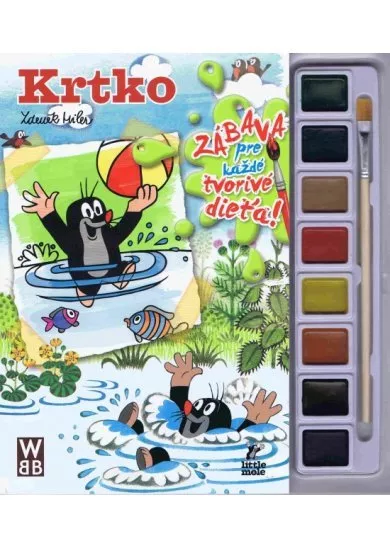 Vymaľovanka A5 s vodovými farbami/ Krtko