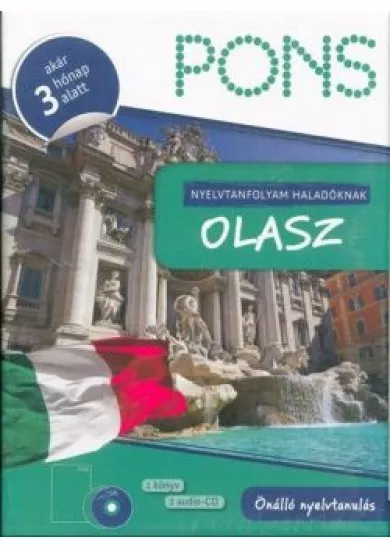PONS - Nyelvtanfolyam haladóknak - Olasz (tankönyv + 2 CD) - Akár 3 hónap alatt