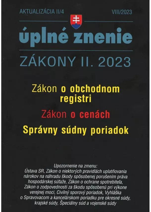  kol. - Aktualizácia 2023 II/4 : Zákon o obchodnom registri