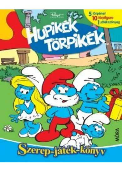 Hupikék Törpikék: Szerep-játék-könyv - 5 törpénet, 10 törpfigura, 1 játékszőnyeg
