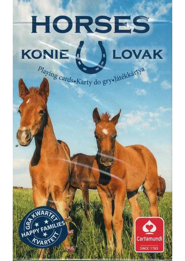 Kártya - Kvarteto - Konie, Horses, Lovak - 32 hracích kariet