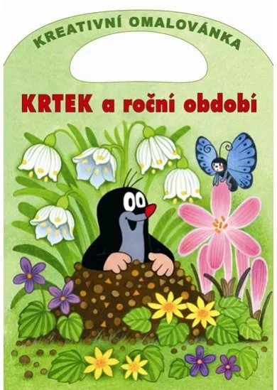 Krtek a roční období - Kreativní omalovánky A4 s výsekem