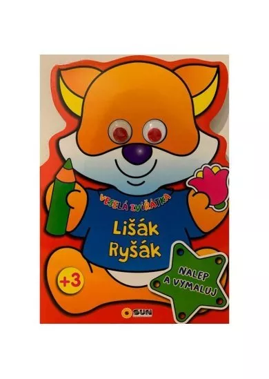 Veselá zvířátka Lišák Ryšák - Nalep a Vymaluj