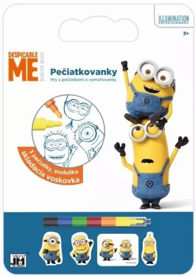 Pečiatkovanky - Mimoni - Hry s pečiatkami a vymaľovanky