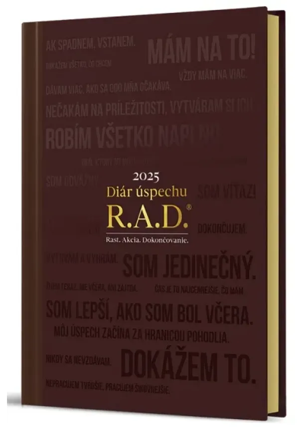 Andy Winson, Hana Trnčáková - Diár úspechu 2025 (hnedý) - R.A.D. Rast. Akcia. Dokončovanie.
