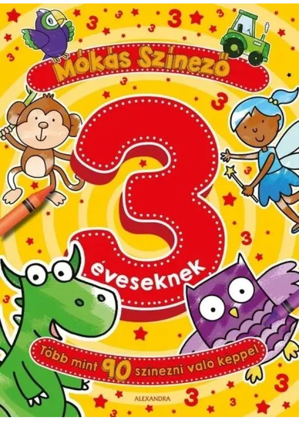 Foglalkoztató - Mókás színező 3 éveseknek