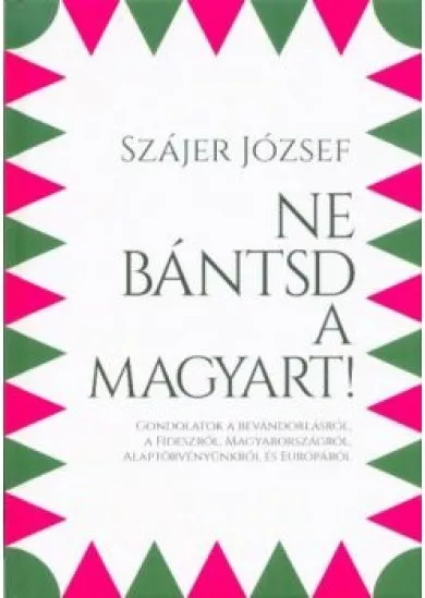 Ne bántsd a magyart! - Gondolatok a bevándorlásról, a Fideszről, Magyarországról, Alaptörvényünkről és Európáról