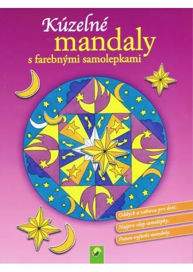 Kúzelné mandaly s farebnými samolepkami (fialová)