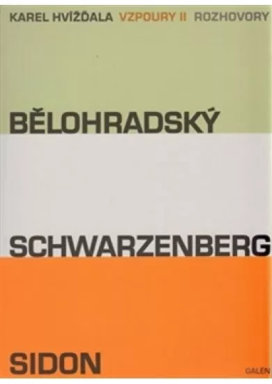 Vzpoury II. - Rozhovory Bělohradský, Sch