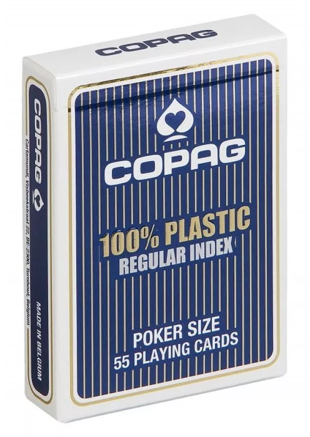 Kártya - Copag 100% plastic kártya /kék jumbo face
