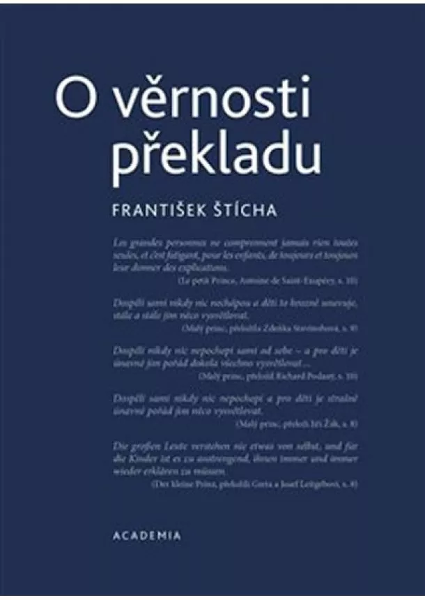 František Štícha - O věrnosti překladu