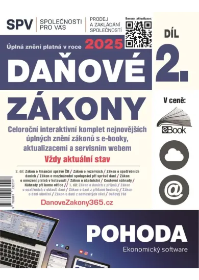 Daňové zákony 2025 (Díl 2.)
