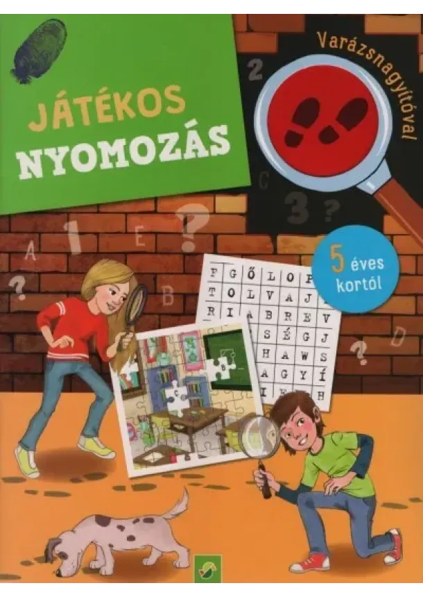 Foglalkoztató - Játékos nyomozás - Varázsnagyítóval - 5 éves kortól
