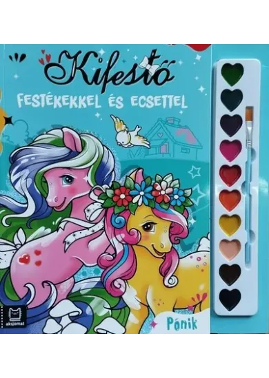 Kifestő festékekkel és ecsettel - Pónik