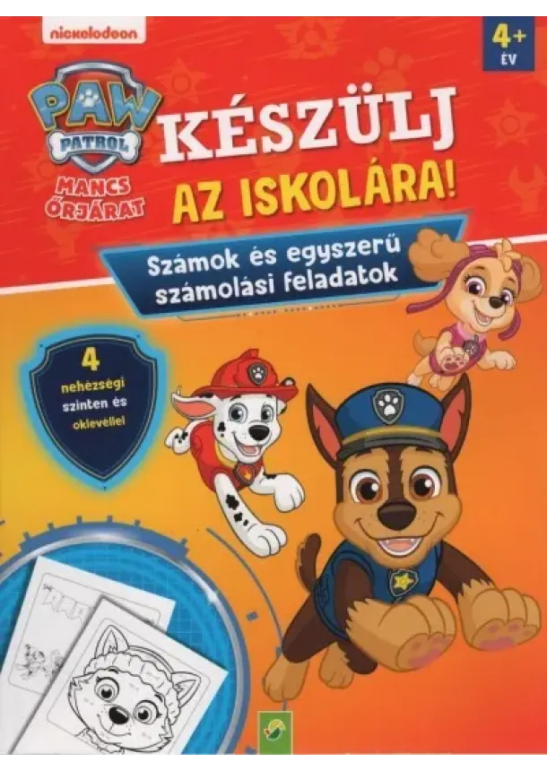 Foglalkoztató - Mancs Őrjárat: Készülj az iskolára! - Számok és egyszerű számolási feladatok