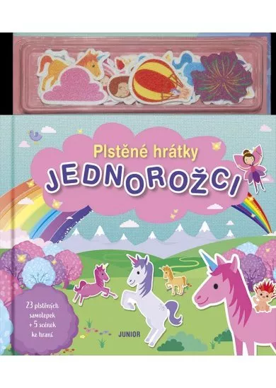 Plstěné hrátky Jednorožci + 23 plstěných samolepek a 5 scén ke hraní