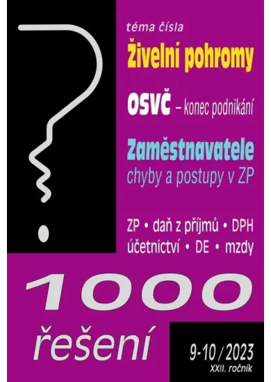 1000 řešení 9-10/2023 Živelní pohromy a podnikání