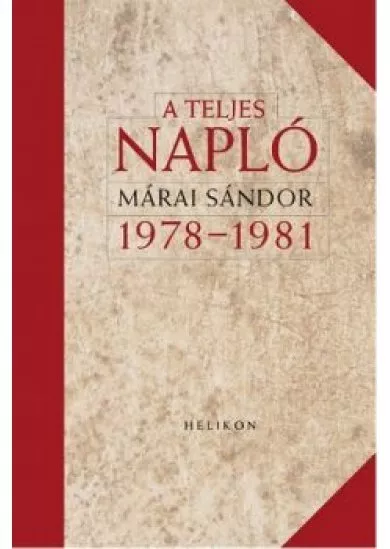 A teljes napló 1978-1981.