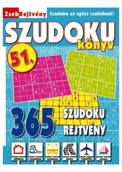 ZSEBREJTVÉNY SZUDOKU KÖNYV 51.