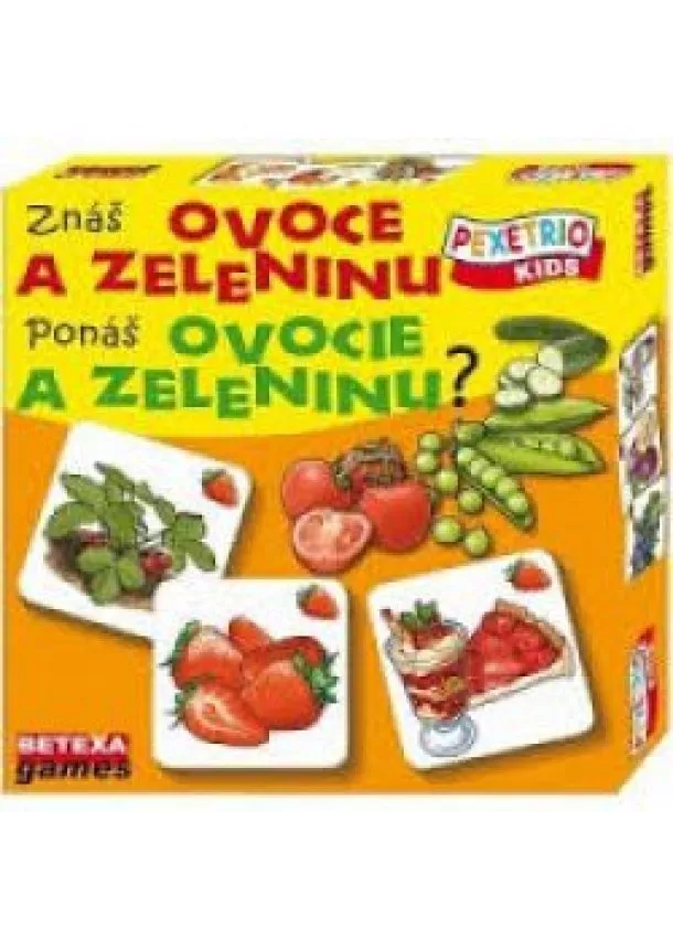 autor neuvedený - Pexetrio Kids - Znáš ovoce a zeleninu? (SK+CZ)