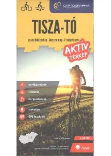 Tisza-tó szabadidőtérkép /1:50 000 vízhatlan aktív térkép