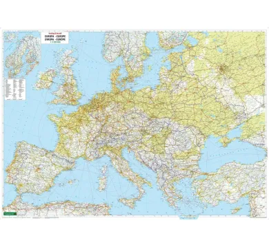 Európa fyzická 1: 3 500 000 lamino+ lišta - Europa (Physische Karte) - Europe (physical map)