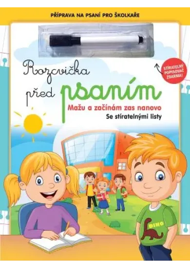 Rozcvička před psaním - Příprava na psaní pro školkaře - Mažu a začínám zas nanovo. Se stíratelnými listy