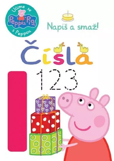 Peppa Pig Učíme se s Peppou, Napiš a smaž! Čísla
