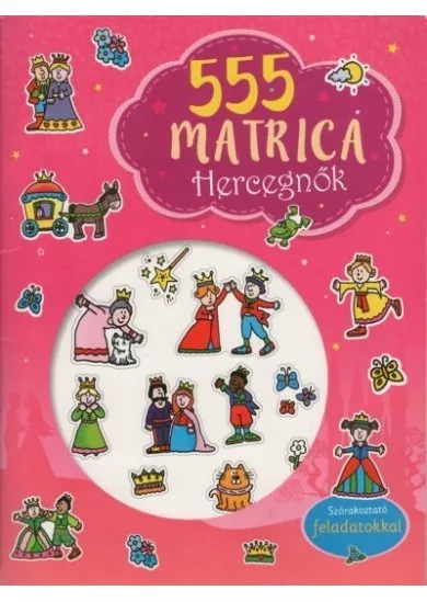 555 matrica: Hercegnők - Szórakoztató feladatokkal