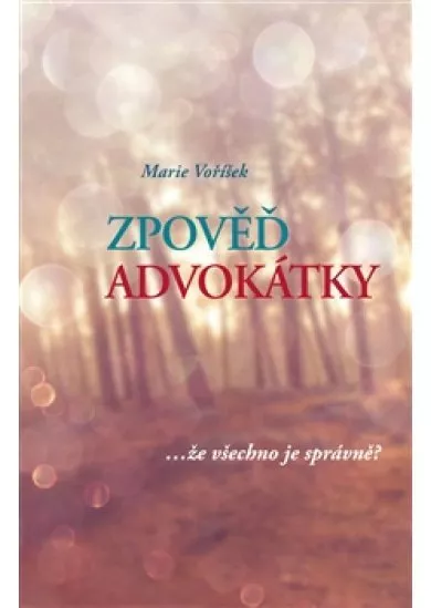 Zpověď advokátky - … že všechno je správně?