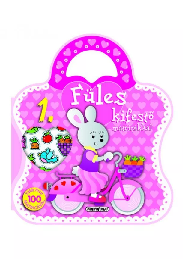 Foglalkoztató - Füles kifestő matricákkal 1. - Bicikli