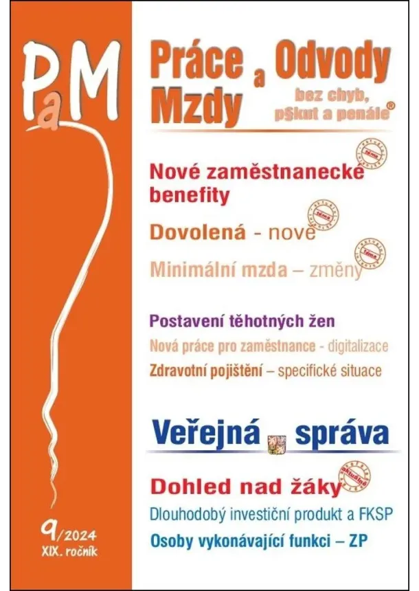 PaM 9/2024 Zajímavé zaměstnanecké benefity, Čerpání dovolené