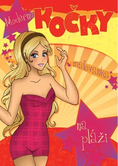 Moderné kočky na pláži - Maľovanka