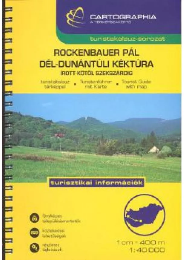 TÉRKÉP - ROCKENBAUER PÁL DÉL-DUNÁNTÚLI KÉKTÚRA TURISTAKALAUZ (1:40 000)