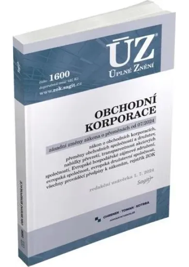 ÚZ 1600 Obchodní korporace, Přeměny obchodních společností a družstev