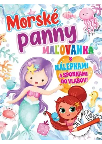 Morské panny - Maľovanka s nálepkami a sponkami do vlasov!