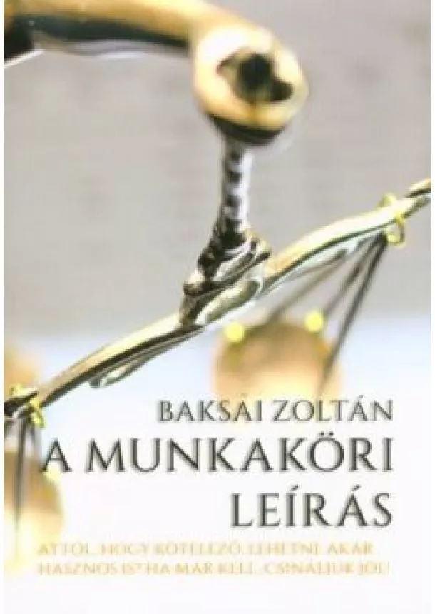 Baksai Zoltán - A munkaköri leírás