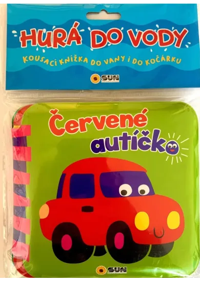 Hurá do vody Červené autíčko - Kousací nížka do vany i do kočárku